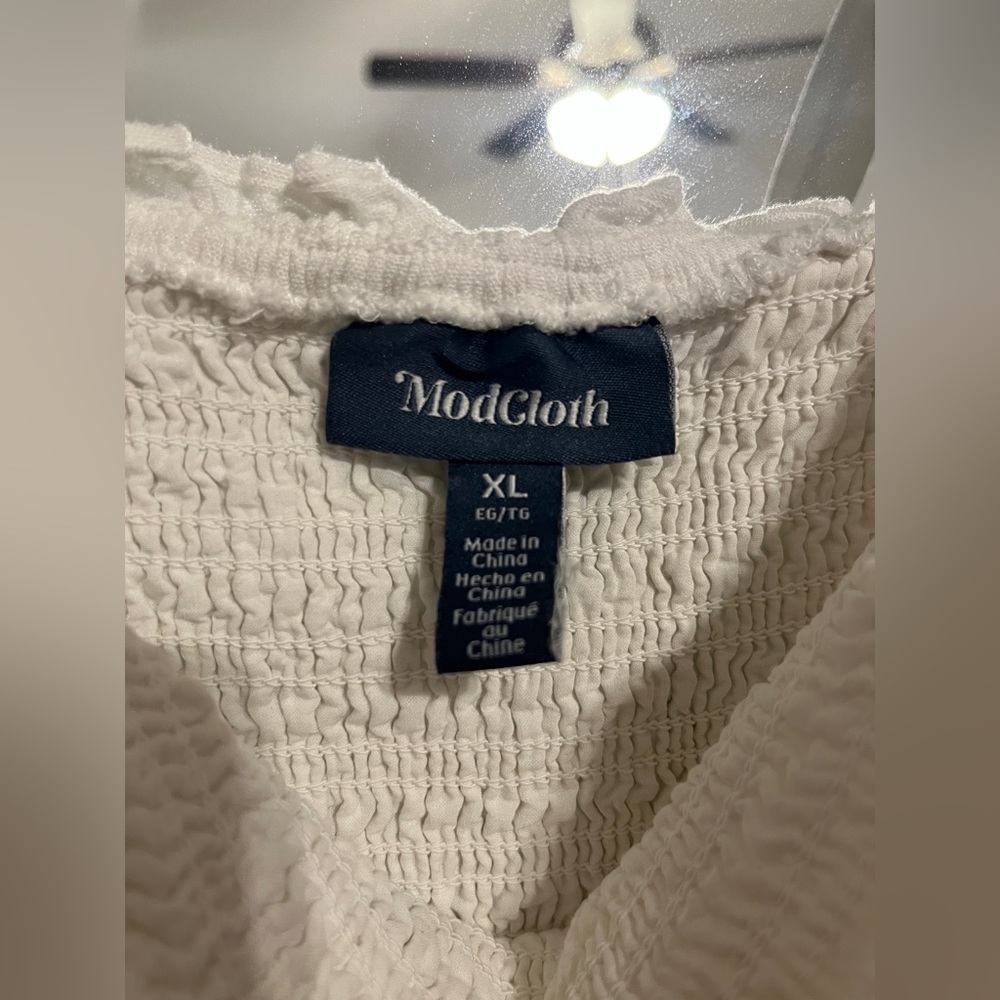 Modcloth Cream Maxi Dress with Tie Straps - Picture 3 of 5